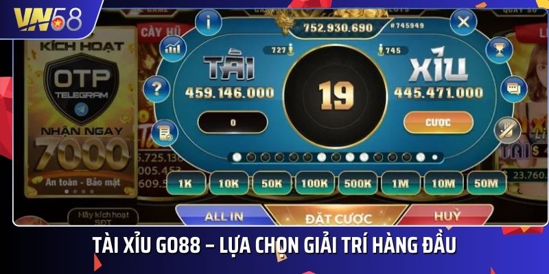 Tài Xỉu Go88 thu hút đông đảo người chơi trong thời gian gần đây